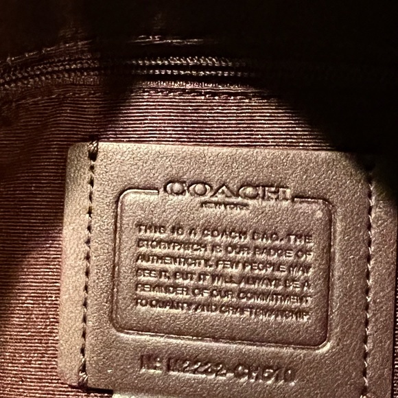 NWT Coach Black Tote Bag W/Wild Strawberry Print, Silver Hardware, Coated Canvas - Picture 16 of 17